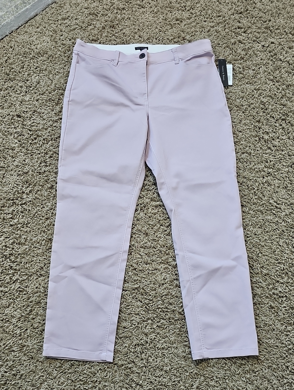 NWT Violets & Roses Dress Pants Stretch Waist 12/31 Slacks Lavender
